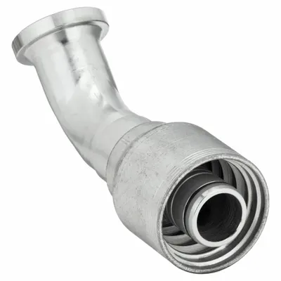 AEROQUIP Crimpable 45° Elbow, Hydraulic Flange Fitting, 2 in Flange Size - Crimpable 45° Elbow, Hydraulic Flange Fittings