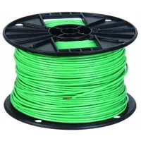 Building Wire: Copper, 16 AWG, 1 Conductors, Stranded, Green, 500 ft Lg, TFFN (MPN 27036301)