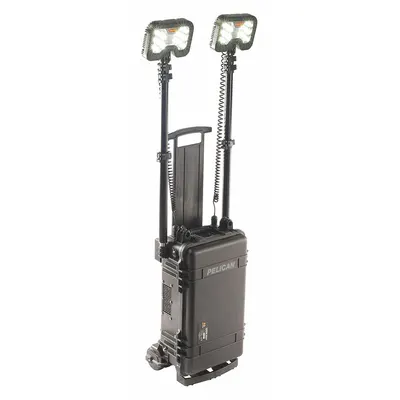 PELICAN Temporary Job Site Light: LED, 12,000 lm Max Brightness, 1 No. of Brightness Levels - Wheeled-Cart Remote Area Lights