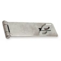 This steel conventional hasp is designed to secure doors, cabinets, and enclosures by accepting a padlock. It is commonly used in industrial, commercial, and warehouse settings to restrict access to equipment, electrical panels, and storage areas. Dimensions: 1-3/4 in height, 5-5/16 in length, 1-7/8 in width.