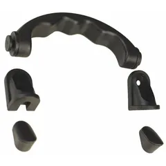 Replacement handle for HVACR equipment access panels and doors. Provides a secure grip for opening and closing enclosures during maintenance or service.