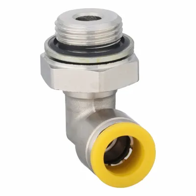 PARKER 169PLP-4M-4G Nickel-Plated Brass Push-to-Connect Elbow Fitting - Nickel-Plated Brass Tube Fittings