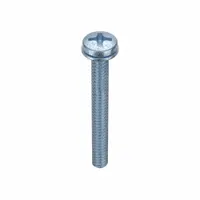 SEMS Screw: Internal Tooth, #6-32 Thread Size, 1 1/4 in Lg, Steel, Zinc-Plated, Pan, Phillips, 50 PK (MPN MPPII0-601250-050P)