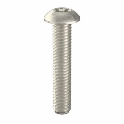 TAMPER-PRUF SCREW Tamper Resistant Screw: #10-32 Thread Size, 1 in Lg, Stainless Steel, Plain - Button Head Tamper-Resistant Machine Screws