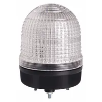 DAYTON Warning Light: Clear, LED, 90 to 240V, 3 3/8 in Overall Dia, 4 1/2 in Overall Ht