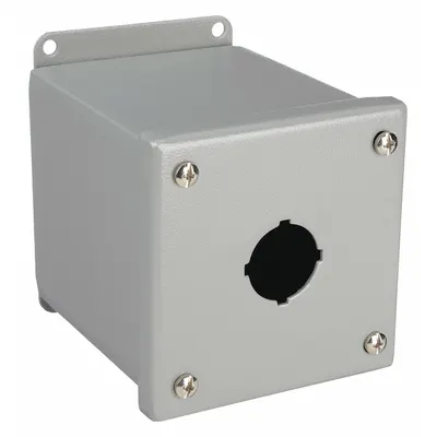 WIEGMANN Push Button Enclosure: 30mm, 1 Holes, Carbon Steel - Enclosures for 30mm Operators