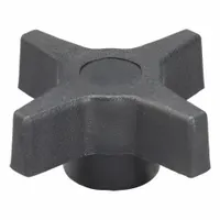 INNOVATIVE COMPONENTS Hand Knob: 4 Point, Plastic w/ Steel Thread, 3/8"-16 Thread, 2.46 in Dia (MPN GN6C----4P7B-21)