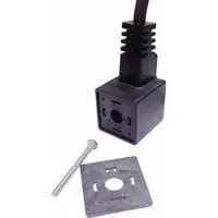 ARO Solenoid Coil Connector: Universal, DIN 43650 Form A, 30 mm For Coil Size, Molded Wires, 3 Pin (MPN CHW-30)