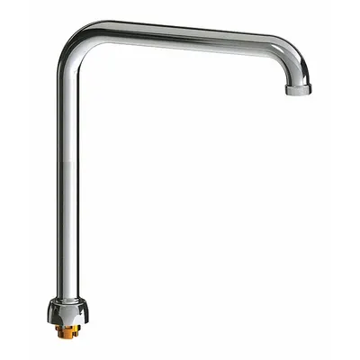 CHICAGO FAUCETS Spout: Spout, Arc, Swivel Spout, Brass, Polished Chrome, Laminar - Double-Bend Faucet Spouts