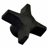 INNOVATIVE COMPONENTS Hand Knobs: 4 Point, Plastic – Steel/Zinc, M10 Thread, 45 mm Dia (MPN 20127169)