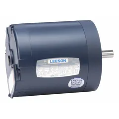 This LEESON 1/3 hp, 3-phase AC motor features a C-Face mount and a Totally Enclosed Air-Over (TEAO) enclosure. It operates at 3450 RPM at 60 Hz, with a full load current of 1.1/0.55 A at 208-230/460V AC. Suitable for industrial applications such as fans, blowers, pumps, and conveyors requiring a compact, three-phase motor in air-over environments.
