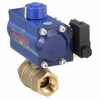 DYNAQUIP CONTROLS Pneumatically Actuated Two-Way Ball Valve: 1 in, Brass, FNPT x FNPT, Double-Acting (MPN PHG25ATDA052A)