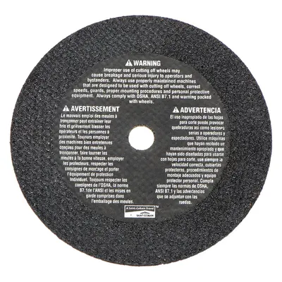 NORTON Abrasive Cut-Off Wheel: Type 1, 8" x 1/8" x 5/8", Aluminum Oxide, 24 Grit - General Purpose Cut-Off Wheels for Carbon & Stainless Steel