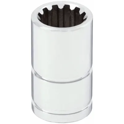 WESTWARD Socket: Metric, 1/4 in Drive Size, 9 mm Socket Size, Spline, Std, Chrome - 1/4" Drive Hand Sockets