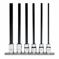 PROTO Socket Bit Set: 1 - 25 Pieces, 3/8 in Drive Size, 6 Pieces, 4 mm to 10 mm Tip Size Range (MPN J4990-SMXL)