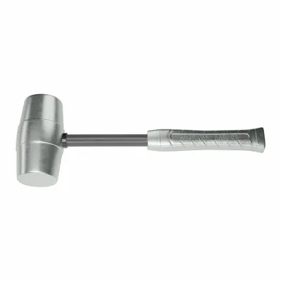 AMERICAN Mallet: Steel Handle, 3 lb Head Wt, 2 1/4 in Dia, 5 in Head Lg - Nickel-Aluminum-Bronze Mallets