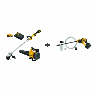 DEWALT Combo Kit: 20V MAX*, Power Cleaner, 125 mph Blower Max Air Speed - Outdoor Equipment Combination Kits