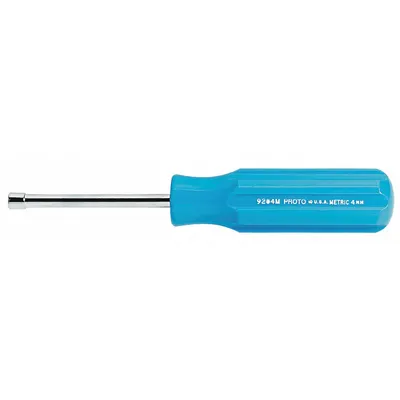 PROTO Solid Round Shank Nut Driver: Straight, Proto, Metric, Without Magnetized Tip - Standard Nut Drivers