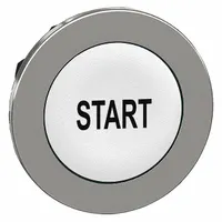 SCHNEIDER ELECTRIC Push Button Head: 30 mm Panel Size, Non-Illuminated, Metallic, Start, White (MPN ZB4FA133)
