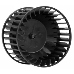 This blower wheel is a replacement component for HVACR air-handling systems. It is designed for use with compatible models to restore airflow in furnaces, air conditioners, and ventilation units.