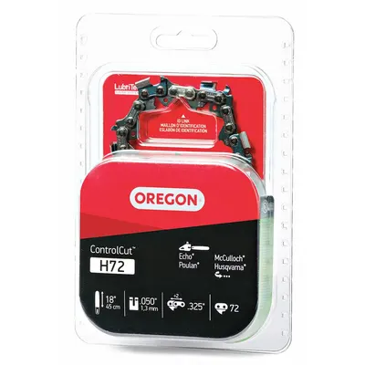 OREGON Chainsaw Chain: 18 in Compatible Bar Lg, 0.325 in, 0.05 in Gauge, 72 Links