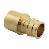 UPONOR Barbed Fitting Adapter: 2 in ID x 2 in Pipe Size, Barbed x Cup, Brass/Copper, Expansion (MPN LF4512020)