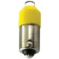 EATON Compact LED Bulb: LED, Miniature Bayonet (BA9s), (T) Tubular, T3-1/4, 6 to 12V AC/DC, Yellow (MPN E22LED612YN)