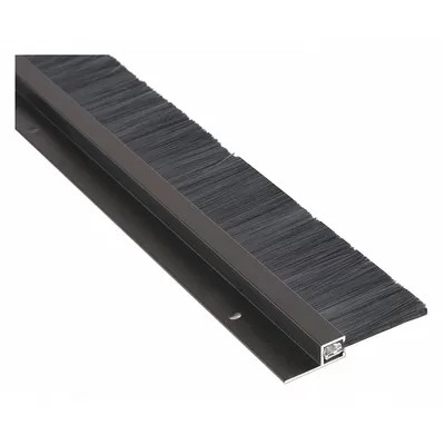 NATIONAL GUARD Door Sweep: Brush Insert, Aluminum, 36 in Lg, 3 1/8 in Wd - Door Sweeps