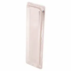 This clear acrylic pull tab is a replacement part for mirrored medicine cabinets. It provides a grip to open cabinet doors and is sold as a pair. Suitable for use in residential or commercial bathroom cabinetry.