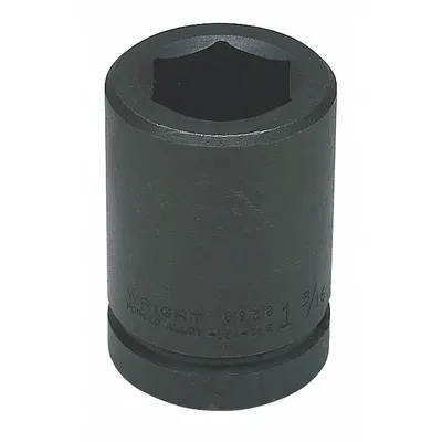 WRIGHT TOOL 1" Drive Impact Socket, 2-5/8 in, 6-Point Deep, Black Oxide - 1" Drive Impact Sockets