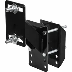 This spare tire carrier is designed for mounting on commercial vehicles and trailers to secure a spare tire. It measures 10 1/2 inches in overall length and 4 inches in overall width. Suitable for fleet and vehicle maintenance applications where a compact carrier is needed.