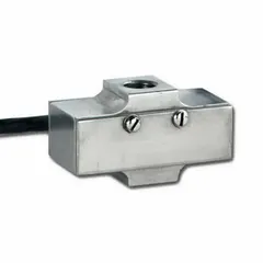 Low-profile load cell for tension force measurement up to 50 lbf. Features ±0.15% hysteresis and ±0.05% repeatability. Includes 12 ft cable. Suitable for industrial weighing, process control, and material testing applications.