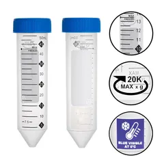 Approved Vendor Polypropylene Centrifuge Tube, 50 mL, Conical, with Attached Screw Cap, C2803