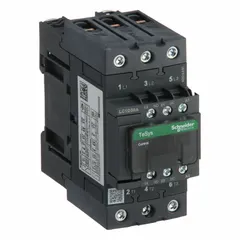 This SCHNEIDER non-reversing IEC contactor is rated for 50 A and features a 240V AC coil. It has 3 poles with 3 normally open (3NO) contacts and does not include integrated surge suppression. Typical applications include switching electrical loads in motor control, lighting, and HVAC systems.