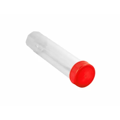 OEM PPCO Centrifuge Tube, 50 mL, Natural with Red Closure, Graduated - Plastic Centrifuge Tubes