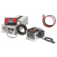 This TUNDRA multi-unit inverter with battery charger converts 10.5 to 15V DC input to 120V AC modified sine wave output with 3000W peak power. It also charges batteries from 105 to 130V AC input, delivering 13.2V to 14.4V output. Suitable for off-grid, RV, marine, and backup power applications