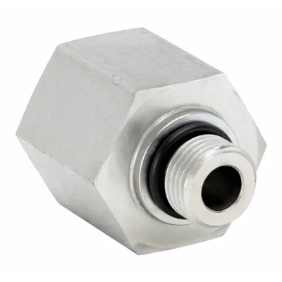 PARKER Metal Pipe Straight: Straight, Steel, 1/2 in x 1/8 in - Hydraulic Threaded Extreme-Pressure Pipe Fittings