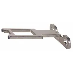Straight actuating key for safety-interlock switches, designed for wide mounting. Compatible with XCSA, XCSB, XCSC, XCSE, XCSLE, and XCSLF series switches. Used to actuate the switch mechanism when a guard or door is closed in industrial safety applications.