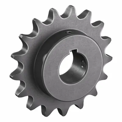 TRITAN Roller Chain Sprocket: 100, For 1 1/4 in Chain Pitch, 2 in Bore Dia, 17 Teeth - Size 100 Fixed-Bore Roller Chain Sprockets