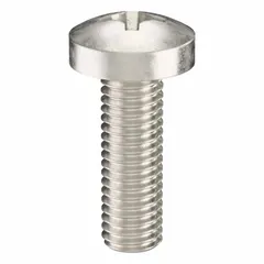 Pan head machine screw with M8x1.25 thread, 25 mm length, made from 316 stainless steel with plain finish. Features a Phillips drive with #4 drive size. Sold in a 5-pack. Suitable for fastening metal parts in machinery, enclosures, and equipment where corrosion resistance is required.