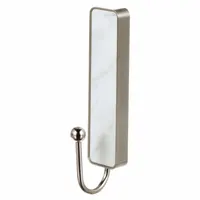 COMMAND Hook: 5 lb Wt Capacity, 1 Points per Hook, Nickel, 4 5/8 in Overall Ht, 1 in Overall Wd (MPN 17037MBN-ES)