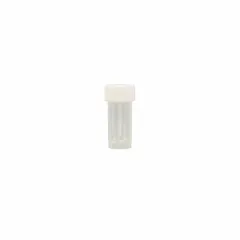 Polypropylene Transport Vial, 5 mL, Natural, White Closure, 17 mm Neck, Self-Standing