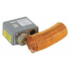 Temperature control for HVACR systems, used to regulate heating and cooling equipment in commercial and industrial environments. Suitable for replacement in refrigeration, air conditioning, and heating units.