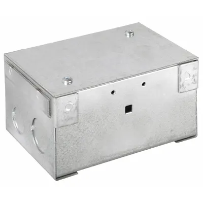 STEEL CITY Floor Box: Rectangular, 1/2 in/1 in/3/4 in For Conduit Sizes, 31 cu in Capacity - Steel Electrical Floor Boxes