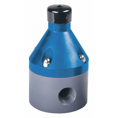 HAYWARD Pressure Reducing Control Valve: PTFE, 1 in x 1 in, NPT x NPT, 34°F to 250 psi - Corrosive & Ultra-Pure Liquids Pressure Relief Valves