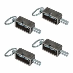 Stainless steel spring latch with a 1 5/16 in bolt length and 5/8 in bolt width. Features a weld-on mounting style for permanent attachment. Suitable for securing doors, panels, and access covers on industrial equipment and enclosures.