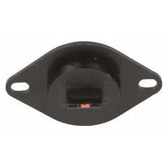 OEM replacement thermistor for Whirlpool washing machines and dryers. Monitors temperature by changing resistance, sending signals to the control board to regulate heating cycles. Used in laundry appliances to support proper operation.