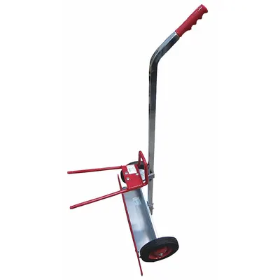 Dayton Single-Handle Student Desk & Table Hand Truck, Gray, 8 in Rubber Wheels - Student Desk & Table Hand Trucks