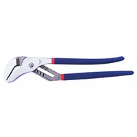 Tongue and Groove Plier: Curved, Groove Joint, 3 3/8 in Max Jaw Opening, 16 in Overall Lg, Serrated
