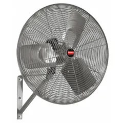 This industrial fan is designed for post mounting and provides oscillating airflow for general air circulation. It operates on 115V AC with a 1/4 hp motor and offers two speeds. Suitable for use in workshops, warehouses, and factories where targeted cooling is needed.
